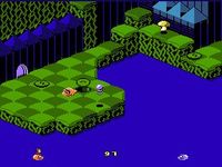 une photo d'Ã©cran de Snake Rattle n Roll sur Nintendo Nes